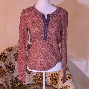 Natural Life Floral Knit Top in Multi-Color